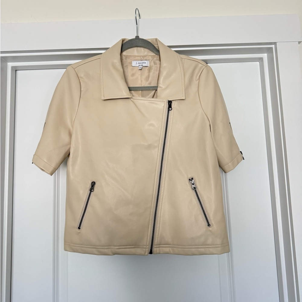 J. Society New York Faux Leather Moto Biker Jacket